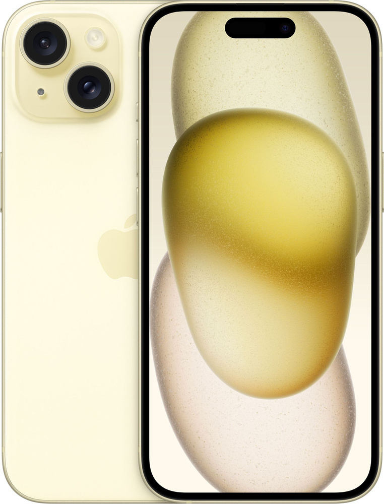 Apple Смартфон iPhone 15 6/256 ГБ, желтый #1