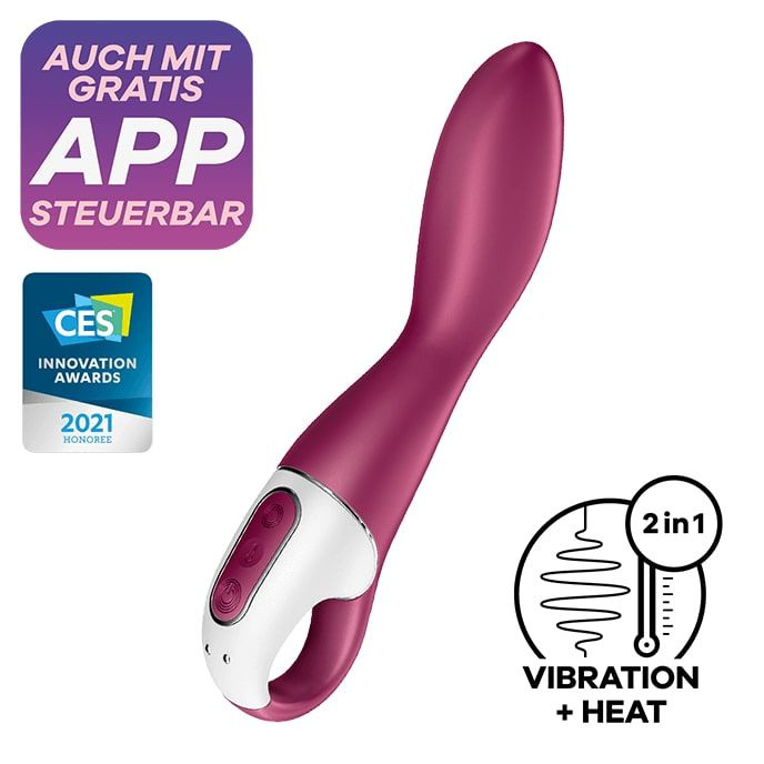 Satisfyer Вибратор Heated Thrill Connect App, бордовый, 20.6 см #1