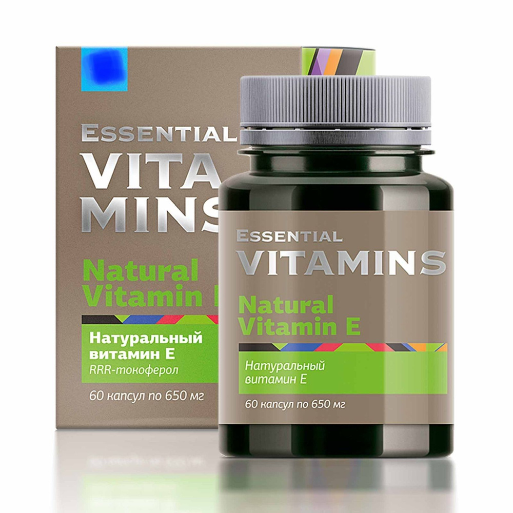 Натуральный витамин E Essential Vitamins,60 капсул #1