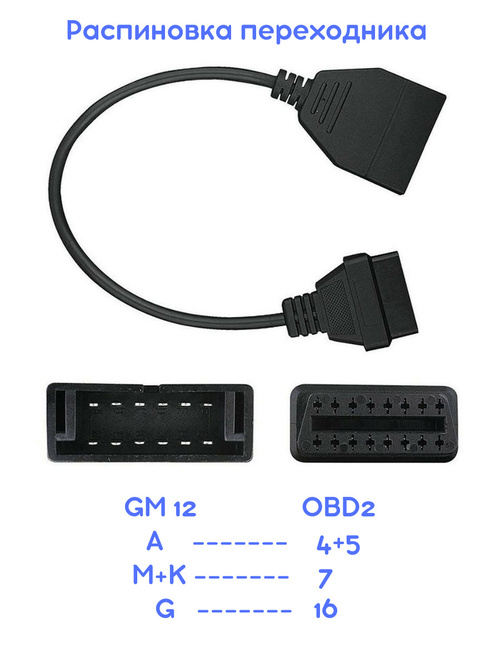 Переходник для ВАЗ/Daewoo СКАНСЕРВИС OBD2-GM12 - купить по цене руб. в Москве