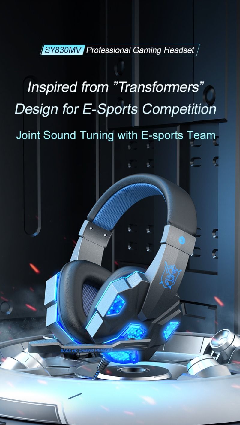 Игровые наушники SY830MV, бордовый - купить по доступной цене в ...