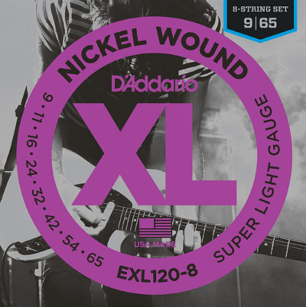 Комплект струн для 8-струнной электрогитары D'Addario EXL120-8 #1