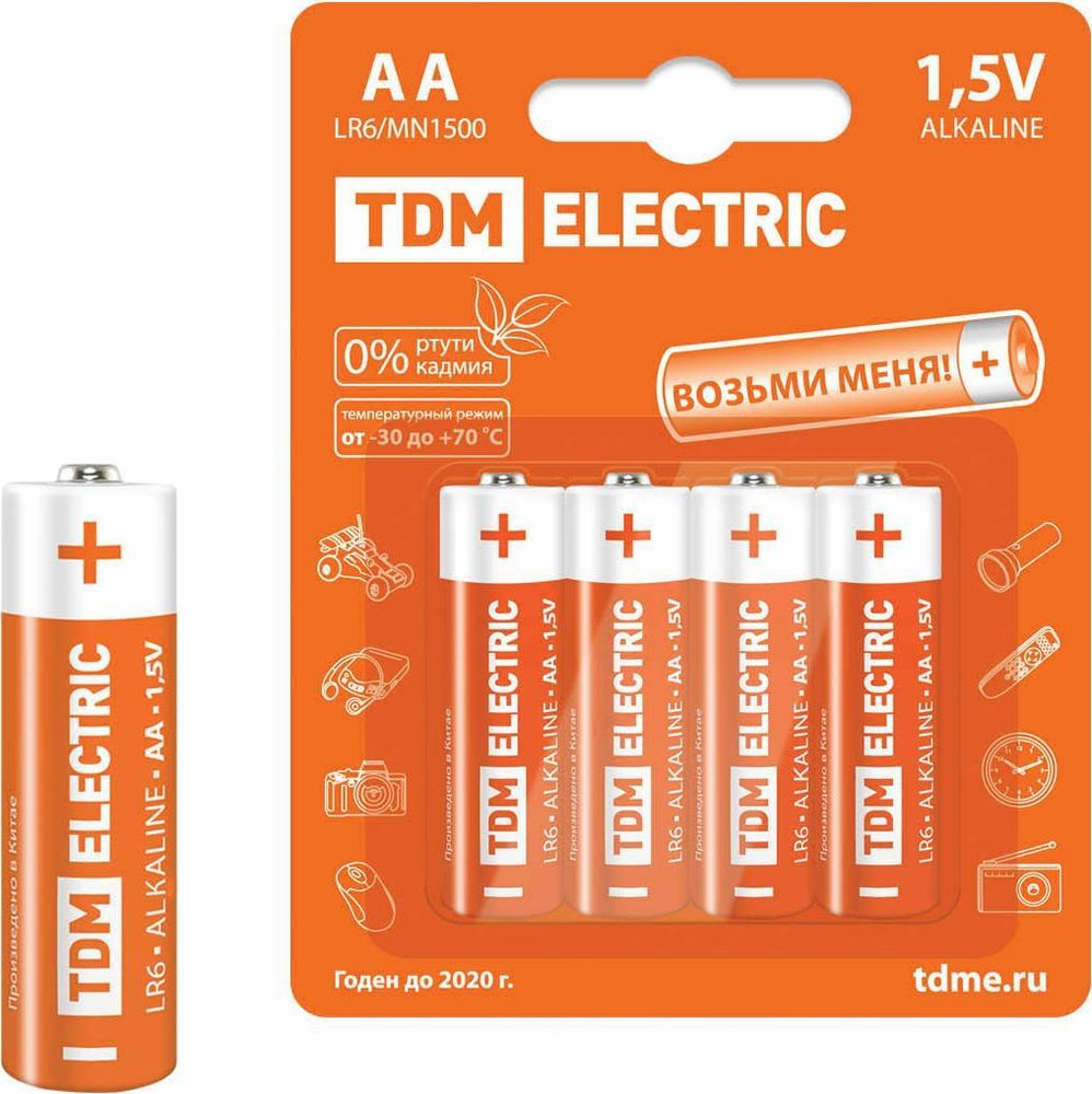 TDM Electric Батарейка AA, Щелочной тип #1