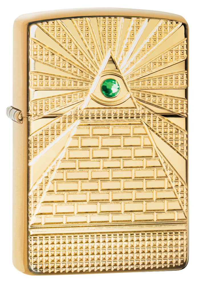 Зажигалка бензиновая ZIPPO Armor High Polish Brass Eye of Providence Design #1