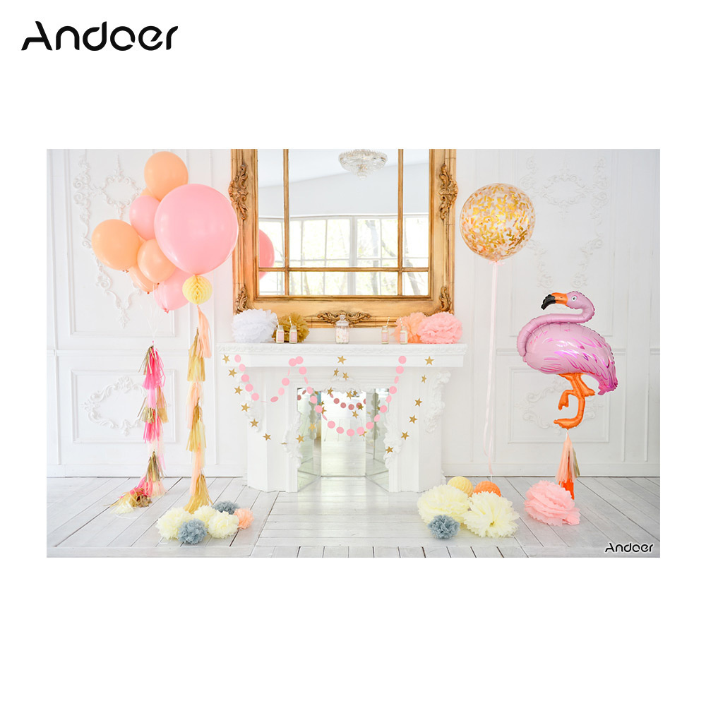 Andoer 2.1 * 1.5м/7 * 5 футов Фон для первого дня рождения фламинго  #1