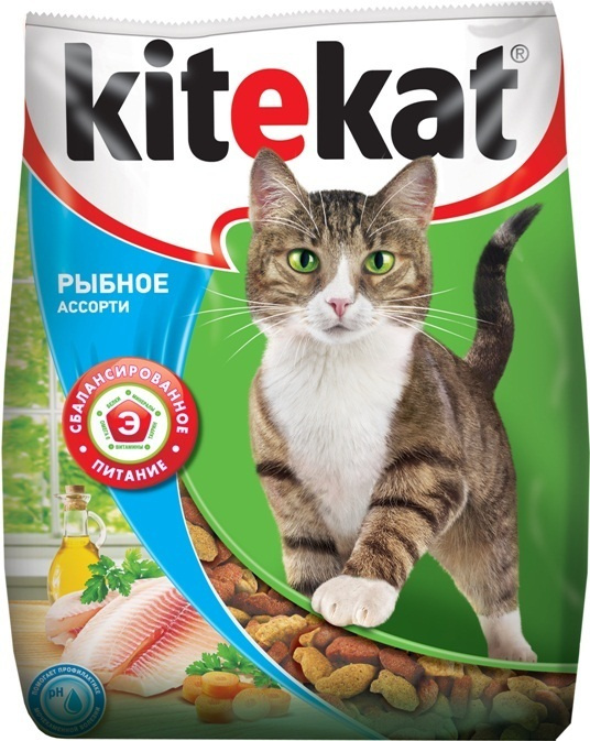 Kitekat корм для взрослых кошек, улов рыбака 15 кг #1