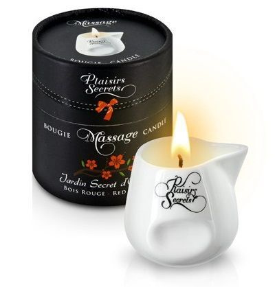 Массажная свеча с ароматом красного дерева Jardin Secret D orient Bois Roug - 80 мл.  #1