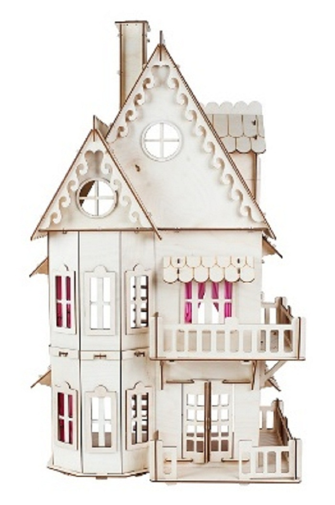 Деревянный кукольный домик для кукол 18 см "Кукольный домик" ( для кукол до 18 см)  #1