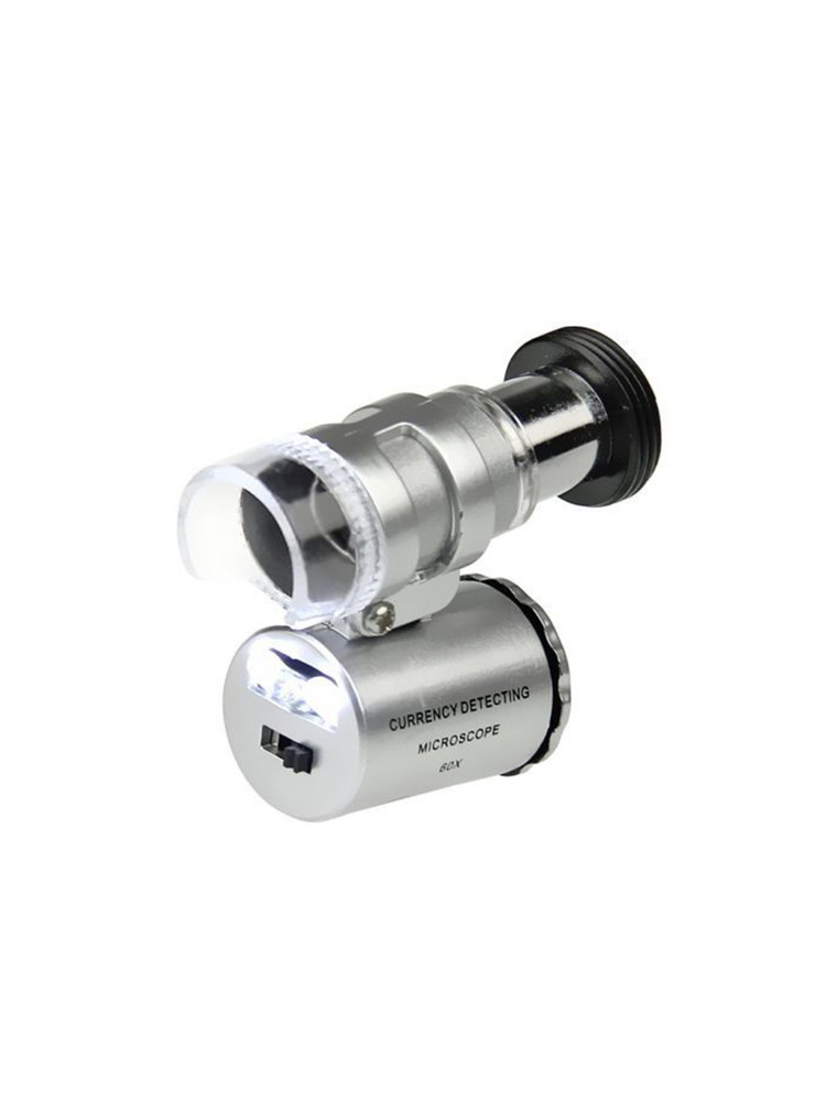Микроскоп 60x мини, с подсветкой (2 LED) и ультрафиолетом (9882)  #1