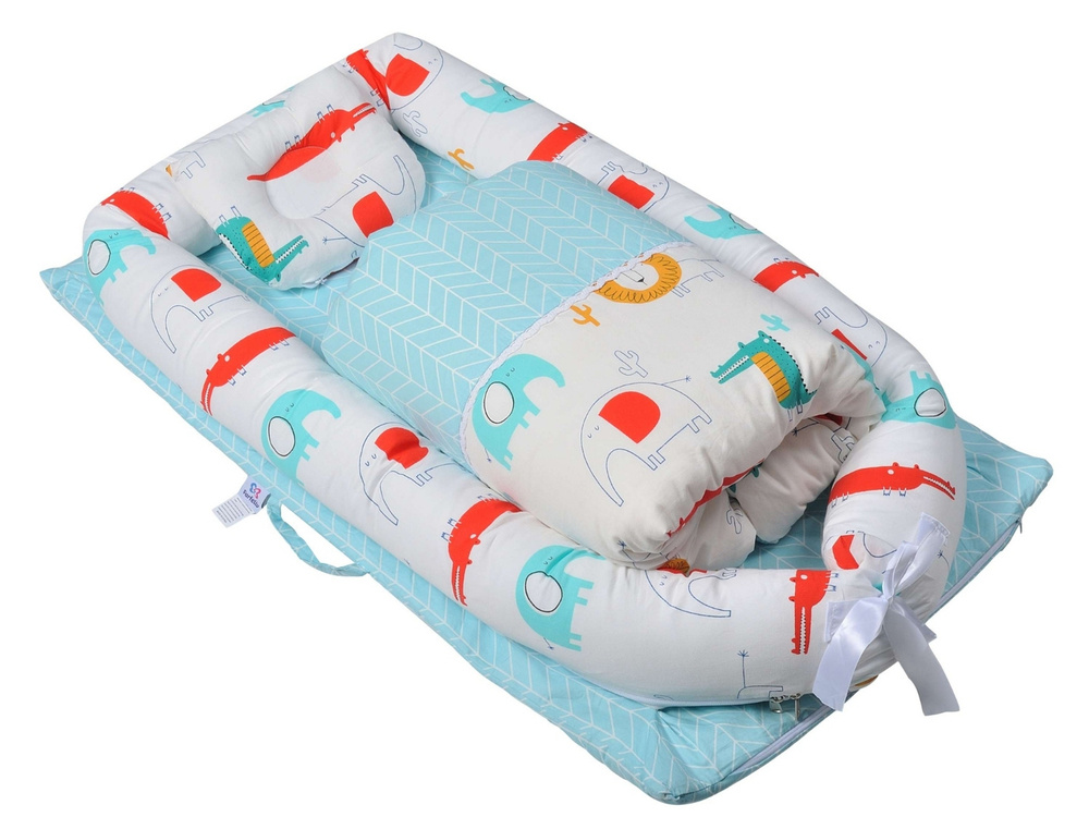 Кокон для новорожденных с подушкой / детское спальное гнездышко L2  #1