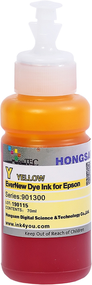 Чернила DCTec водорастворимые Epson L800 EverNew Yellow (желтый) 70 мл с дозатором  #1