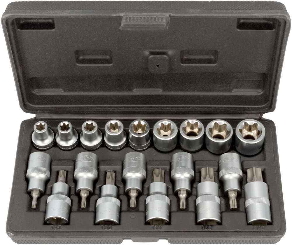 набор головок TORX E10-E24 Т20-Т70 (DR1/2"; 19пр, пласт. кейс) (АвтоDело) 39840  #1