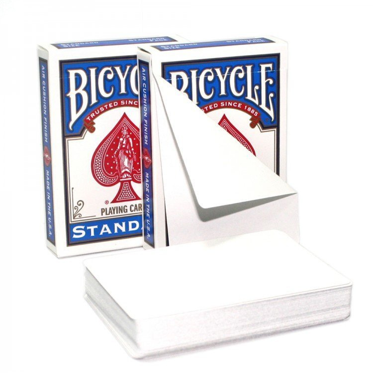 Карты фокусные Bicycle Blank Card Both Sides / рубашка и лицо пустые #1