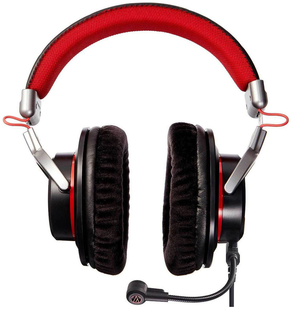 Audio-Technica Наушники проводные с микрофоном, 3.5 мм, черный, серебристый  #1