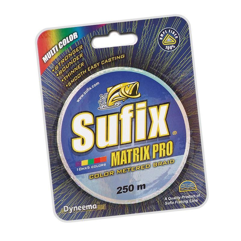 Леска плетеная SUFIX Matrix Pro разноцвет. 250 м 0.35 мм 36 кг #1