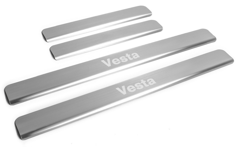 Накладки на пороги Rival для Lada Vesta седан, универсал 2015-н.в./Vesta CNG седан 2017-н.в./Vesta Cross #1