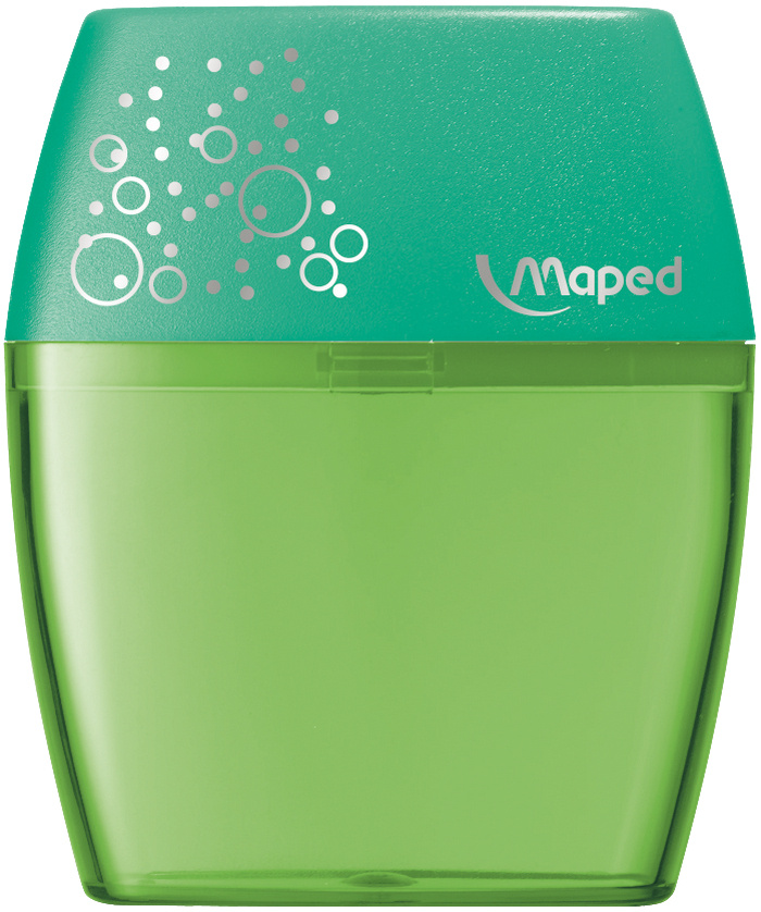 Точилка MAPED SHAKER 2 отверстия, диаметр 8 и 11мм, с контейнером, цвет зеленый  #1