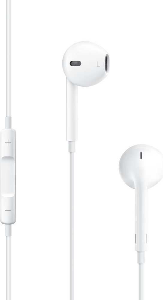 Наушники проводные гарнитура EarPods, 3.5 мм с микрофоном белая  #1