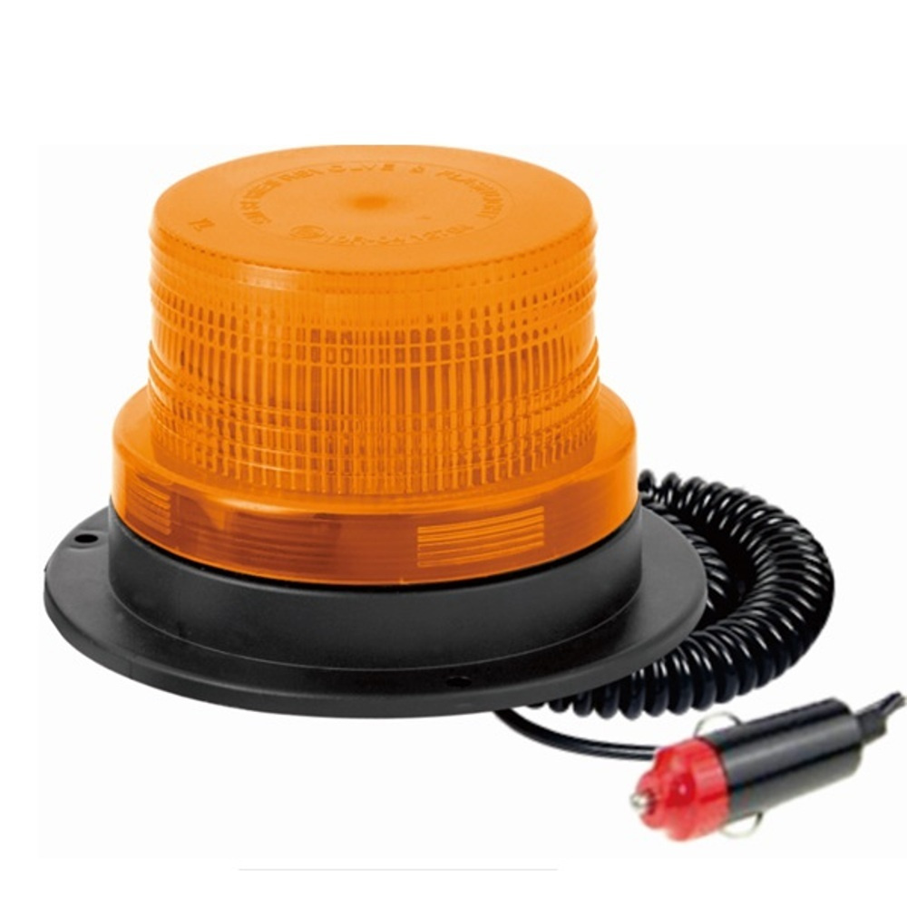 Мигалка проблесковая оранжевая светодиодная на магните автомобильная от прикуривателя  #1