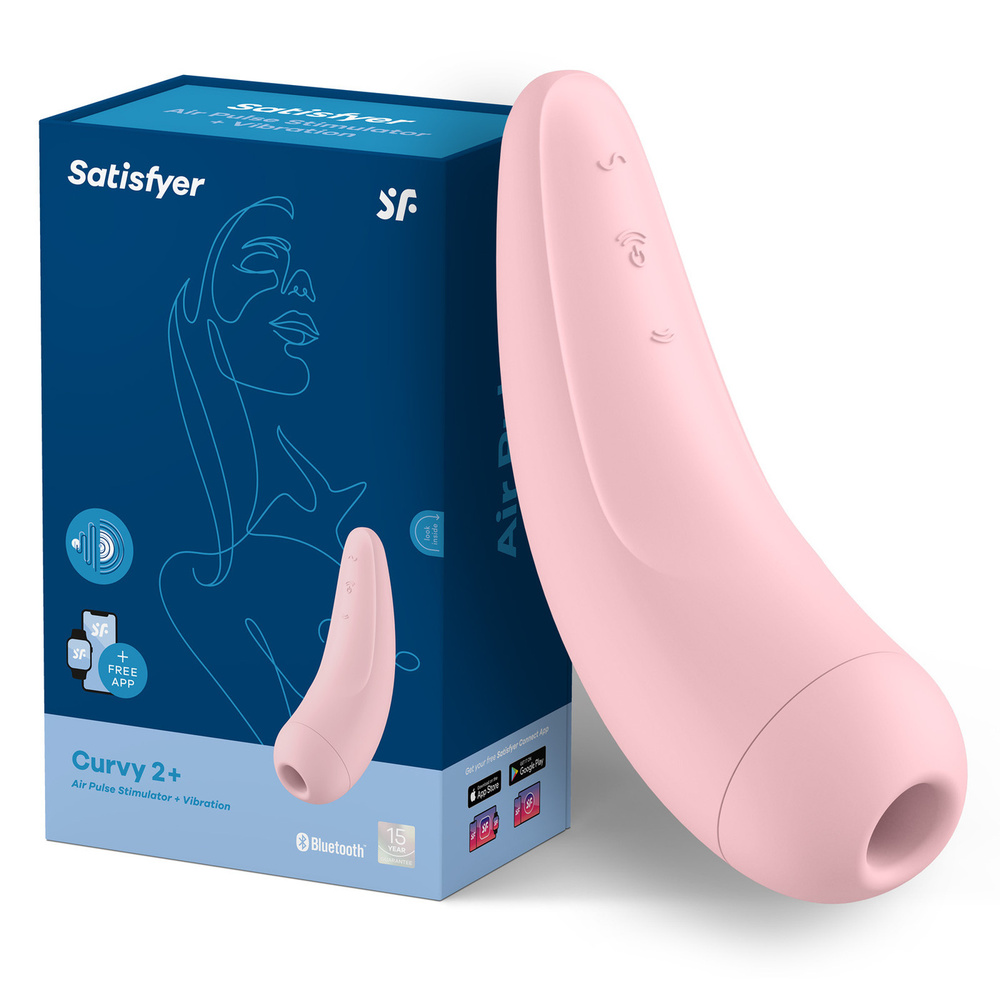 Вакуумный стимулятор с вибрацией Satisfyer Curvy 2+ с возможностью управления через приложение Сатисфаер #1