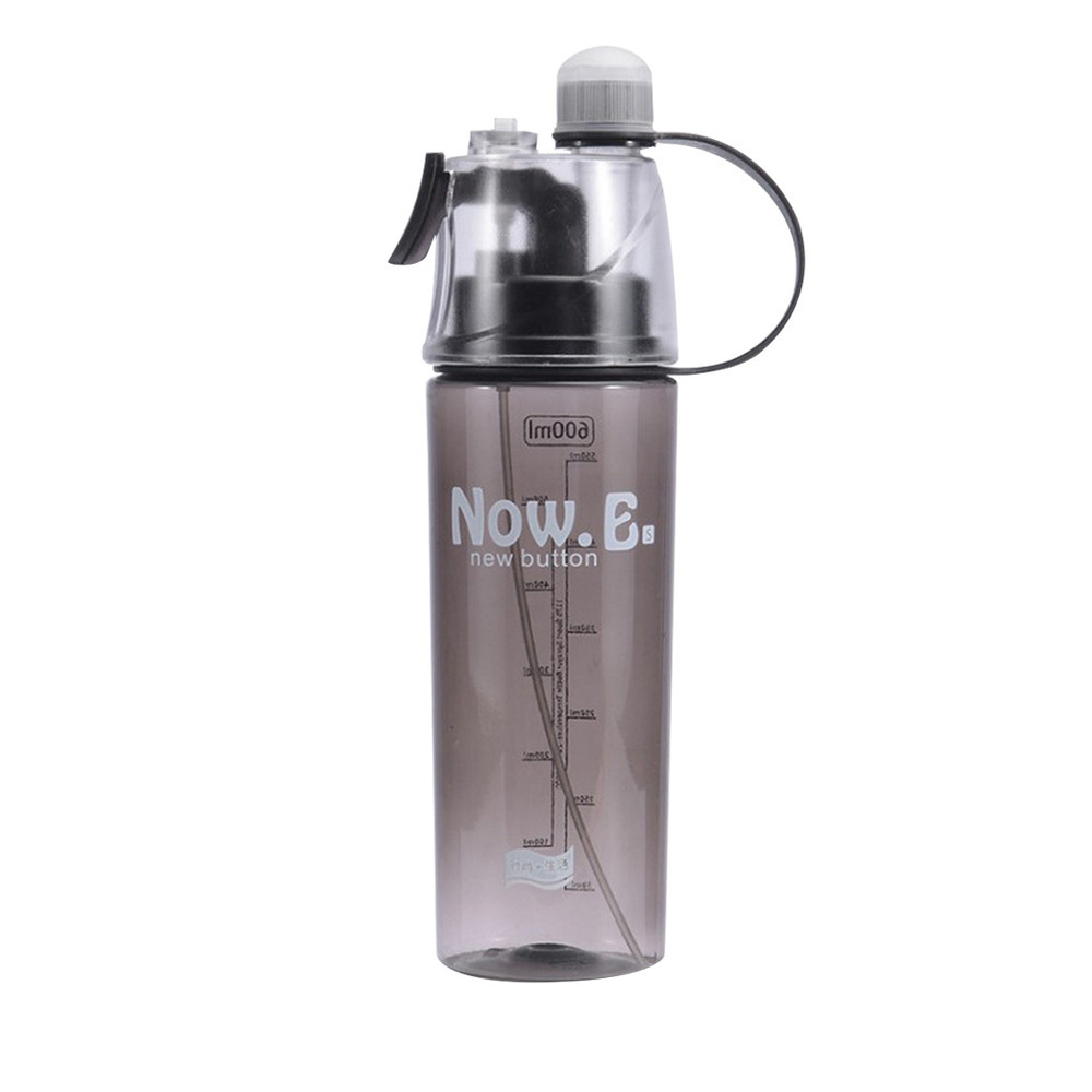 Спортивная спрей бутылка для воды с разбрызгивателем "New Balans", черная 600 мл  #1