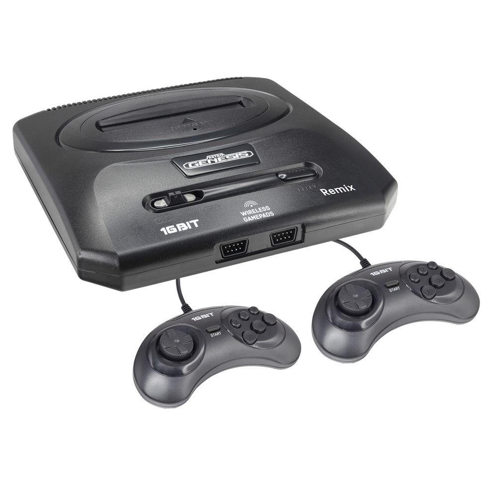 Игровая приставка Retro Genesis Remix (Sega + Dendy, 8+16Bit) + 600 игр (AV кабель, 2 проводных джойстика) #1