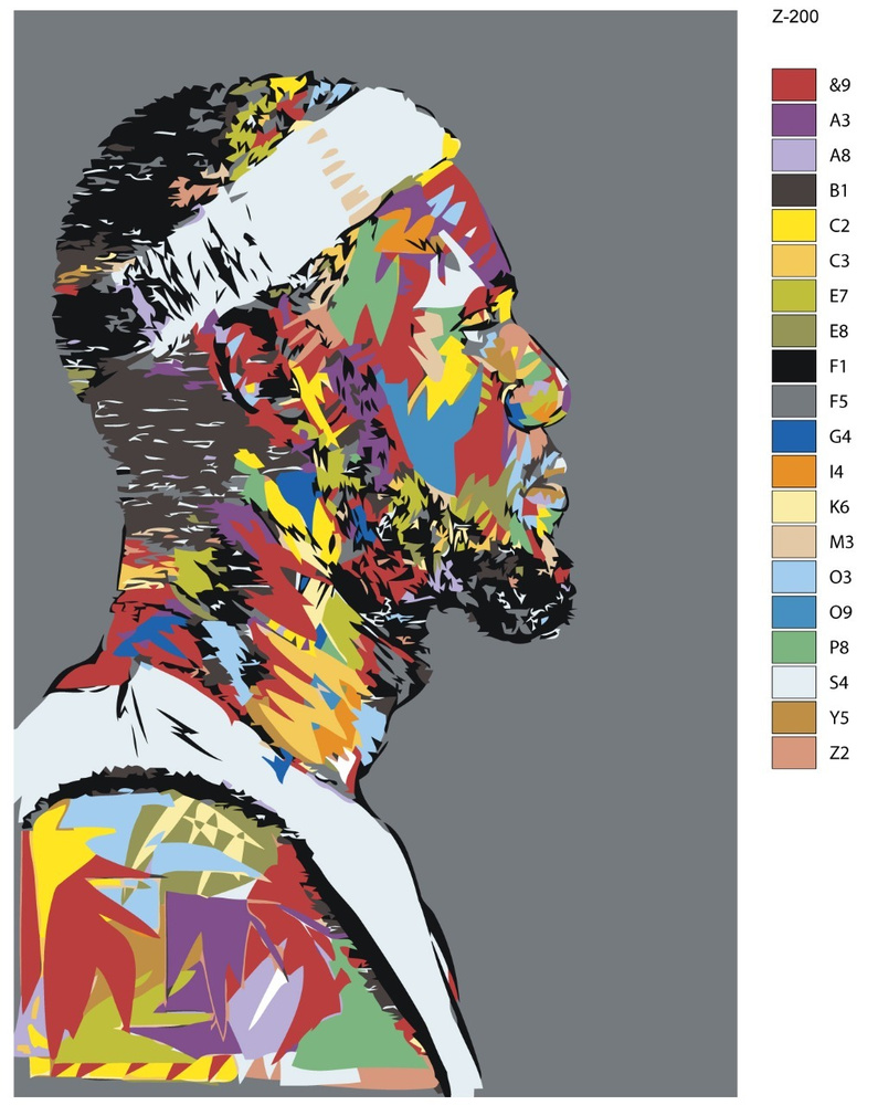 Картина по номерам Z-200 "Баскетболист Джеймс Леброн. Lakers" 40х60  #1