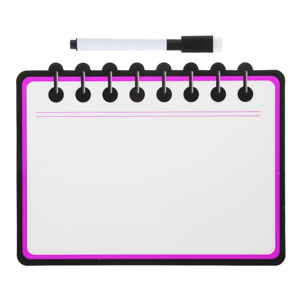 Доска для записей, самоклеящаяся, 20х15см, силикон, пластик (Фиолетовая рамка)  #1