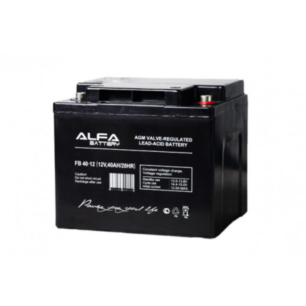 Свинцово-кислотный аккумулятор ALFA FB 40-12 ( 12V 40Ah) для /ИБП/системах охранно-пожарной сигнализации/аварийного #1