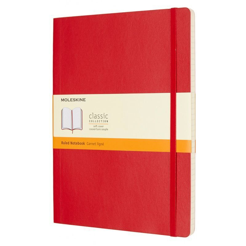 Блокнот в линейку Moleskine CLASSIC SOFT QP621F2 XLarge 19х25 см 192 стр. мягкая обложка красный  #1