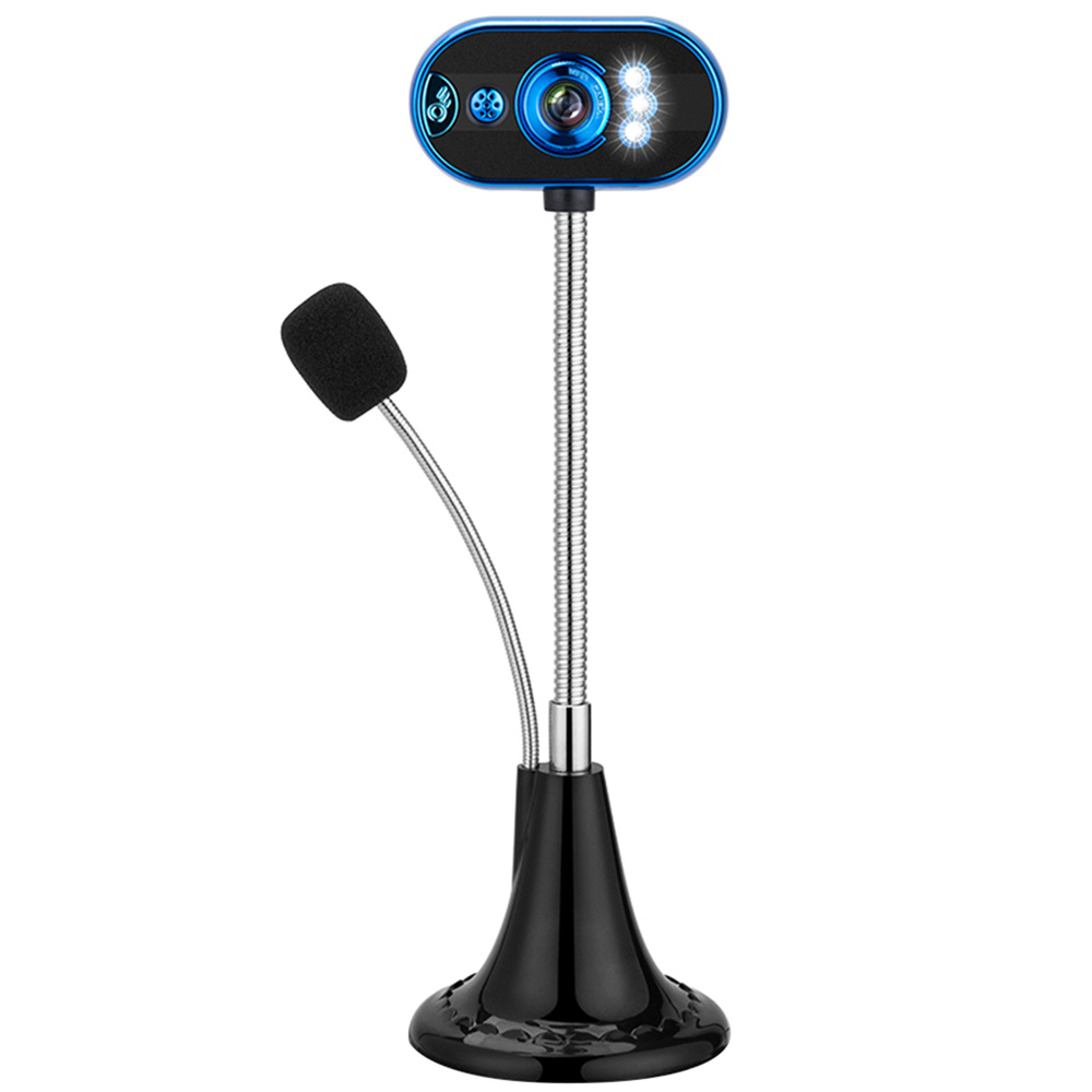 Веб-камера с микрофоном LED HD USB Веб-камера Видео для настольного ...