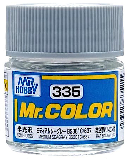 Mr.Color Краска эмалевая цвет Medium Seagray BS381C/637 (RAF Balkan etc) полуматовый, 10мл  #1