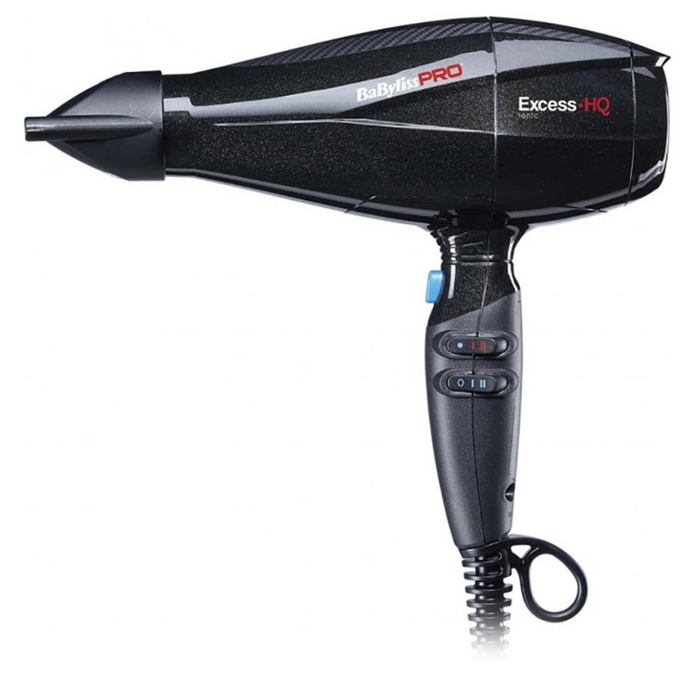 BaByliss Фен для волос EXCESS-HQ 2600 Вт, скоростей 2, кол-во насадок 2, черный  #1