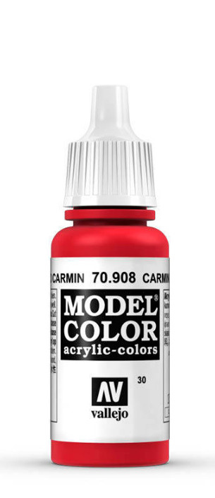 Краска Vallejo серии Model Color - Carmine Red 17мл. #1