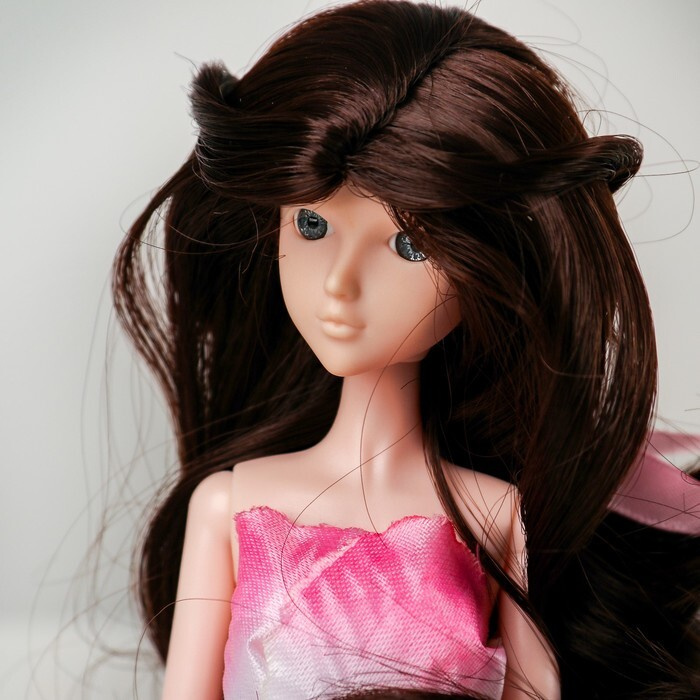 Волосы для кукол "Волнистые с хвостиком" размер маленький, цвет 4А  #1