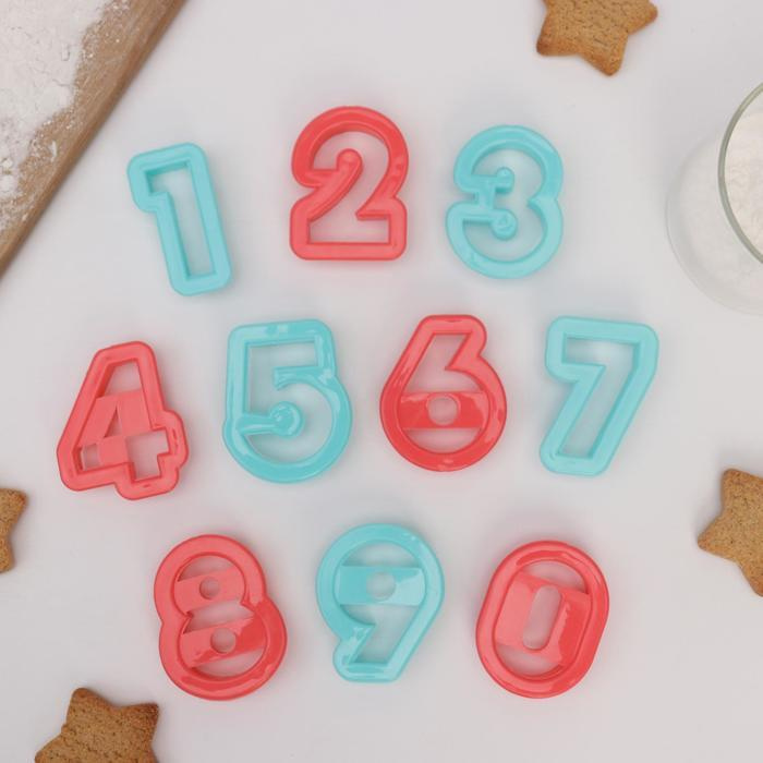 Набор форм для вырезания печенья "Цифры", 10 шт #1