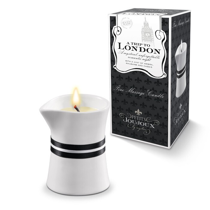 Массажное масло в виде малой свечи Petits Joujoux London с ароматом ревеня, амбры и чёрной смородины #1