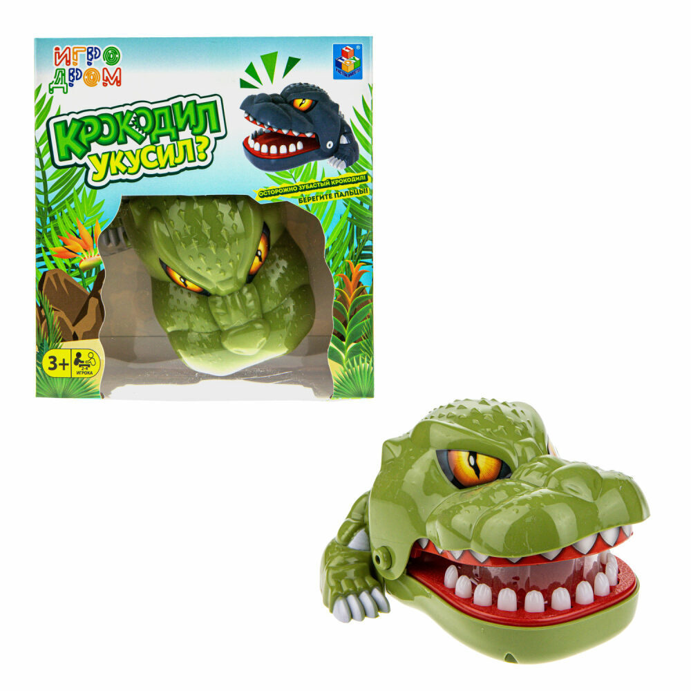1TOY Настольная игра для детей ИГРОДРОМ "Крокодил укусил?"  #1