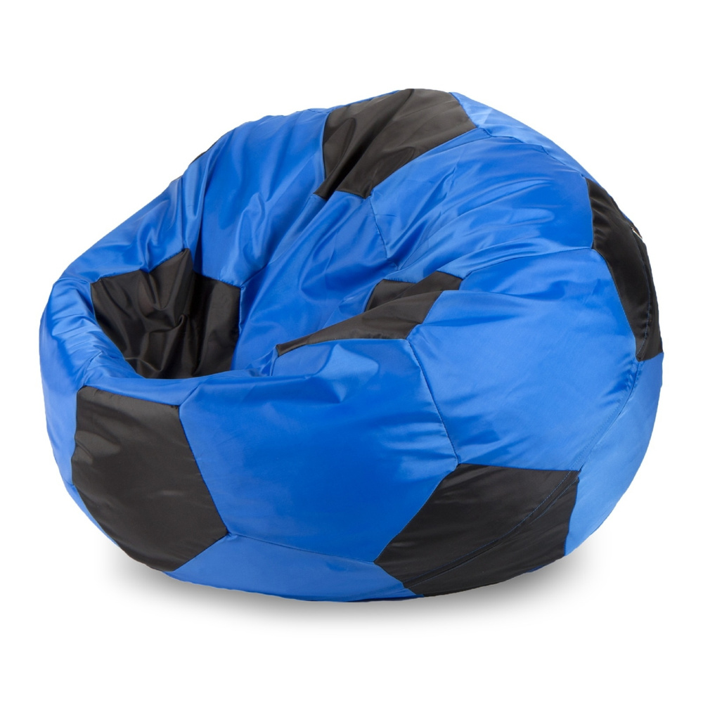 Пуффбери Чехол для кресла-мешка Мяч, Оксфорд, Размер XL,синий, черный  #1