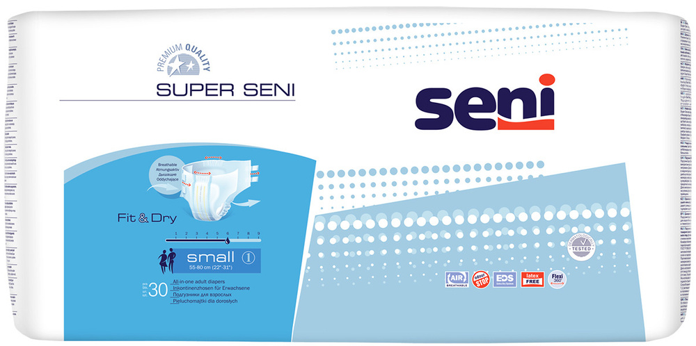Подгузники для взрослых Super Seni small (обхват 55-80 см), 30 шт. #1