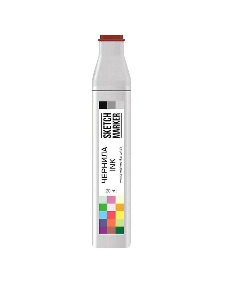 Чернила для заправки спиртовых маркеров SKETCHMARKER Classic & BRUSH PRO - 20мл., цвет: BR21 Гранат  #1