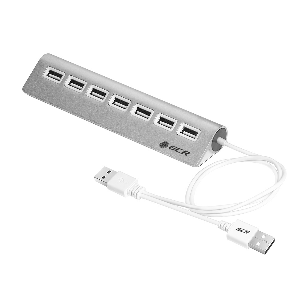 USB Hub разветвитель на 7 портов + разъем для доп. питания GCR  #1