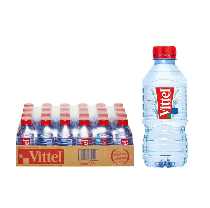 Вода минеральная питьевая Vittel (Виттель) 24 шт по 0,33 л #1