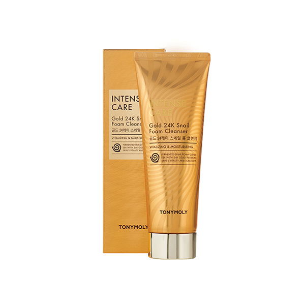 TONYMOLY INTENSE CARE Gold 24K Snail Foam Cleanser Пенка для умывания с муцином улитки и коллоидным  #1