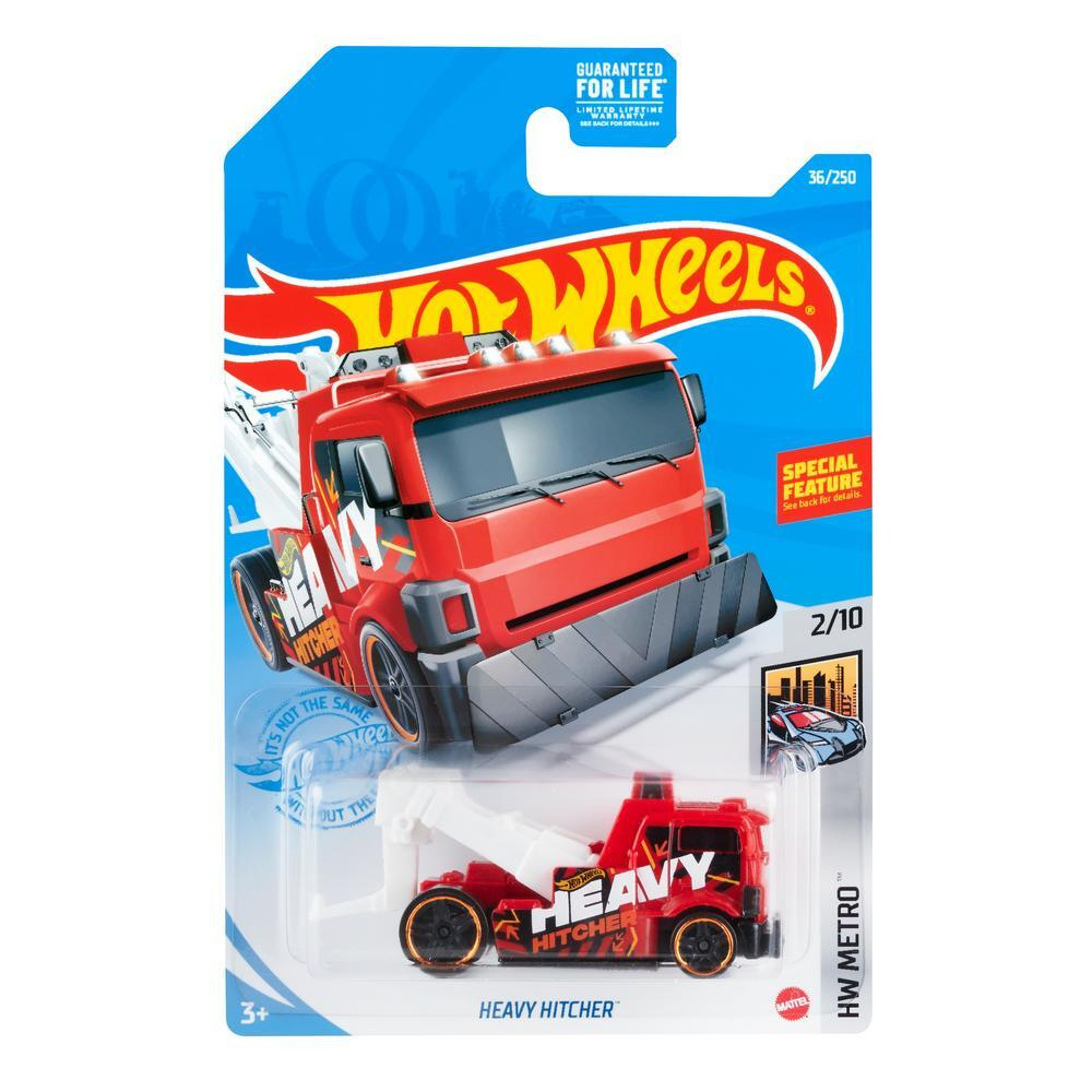 GRX80 Машинка металлическая игрушка Hot Wheels коллекционная модель HEAVY HITCYER красный/белый  #1