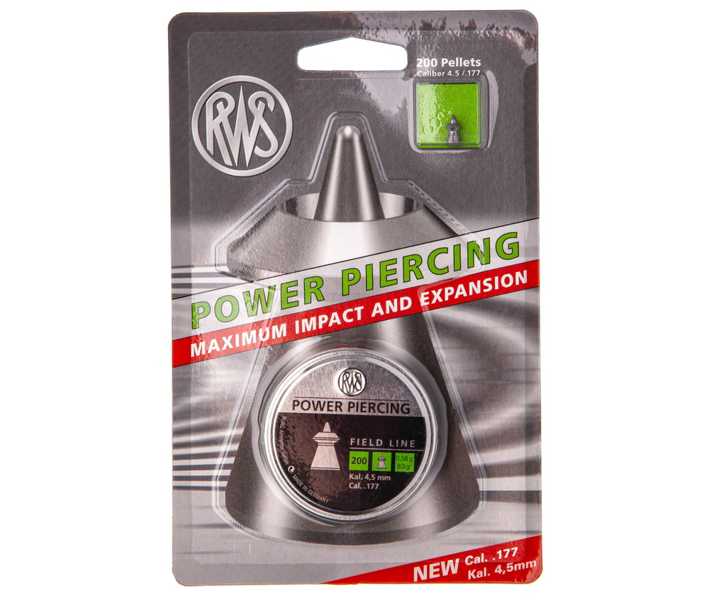 Пули RWS Power Piercing 4,5 мм, 0,58 грамм, 200 штук #1