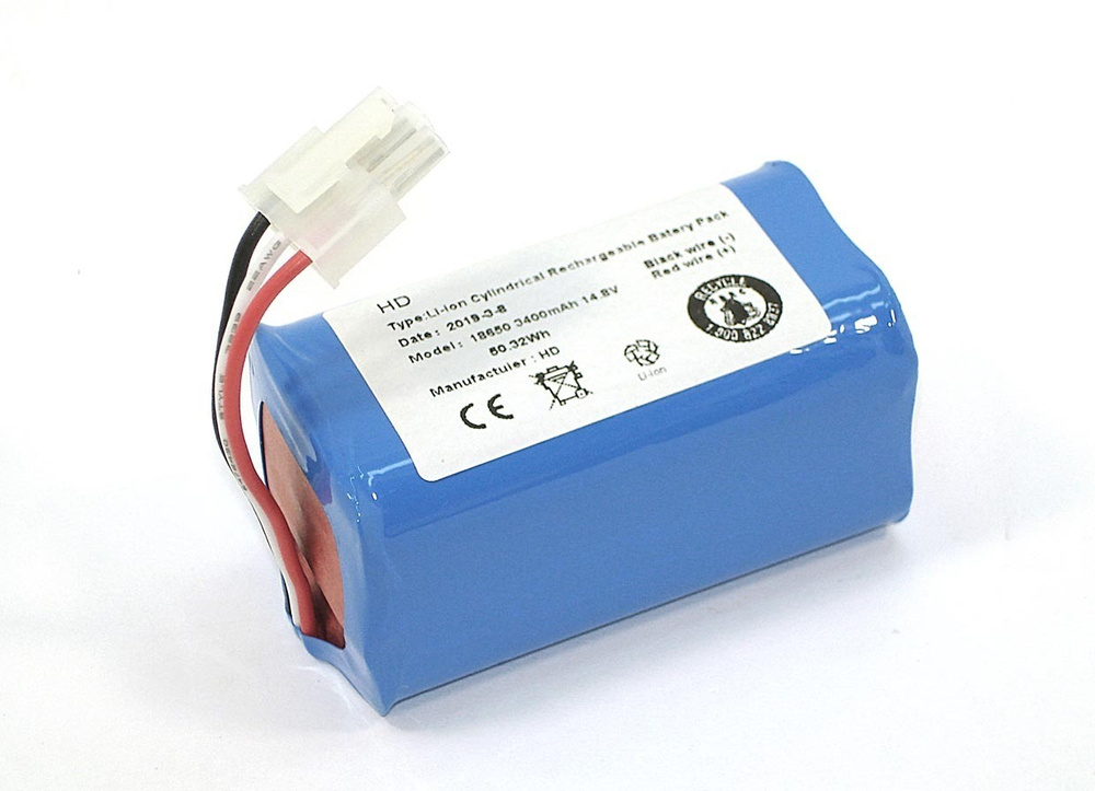 Аккумулятор для пылесоса iClebo Arte, Pop, Smart (EBKRWHCC00978). Li-ion, 3400mAh, 14.4V  #1