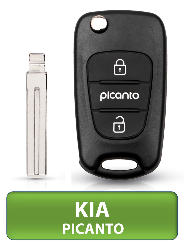 Ключ зажигания для Kia Picanto, 2 кнопки, корпус с лезвием TOY48 #1