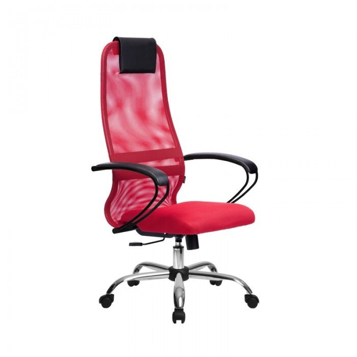 Метта Игровое компьютерное кресло, Сетка, Синтетическая дышащая сетка, красный  #1