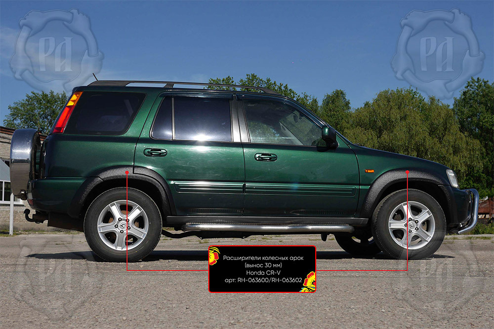 Расширители колесных арок (4 шт.) для Хонда СРВ 1 1995-1999, Honda CR V ...